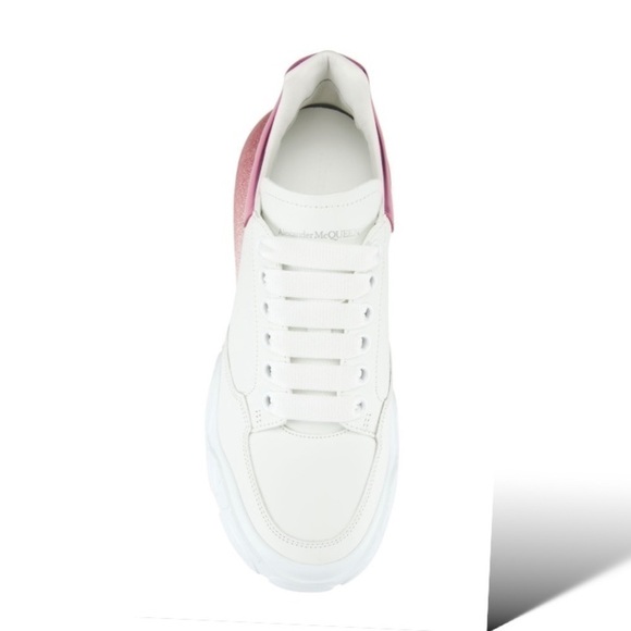 Alexander McQueen Metallic Court Ombre Barbie Pink Glitter Platform Sneakers - Picture 7 of 15